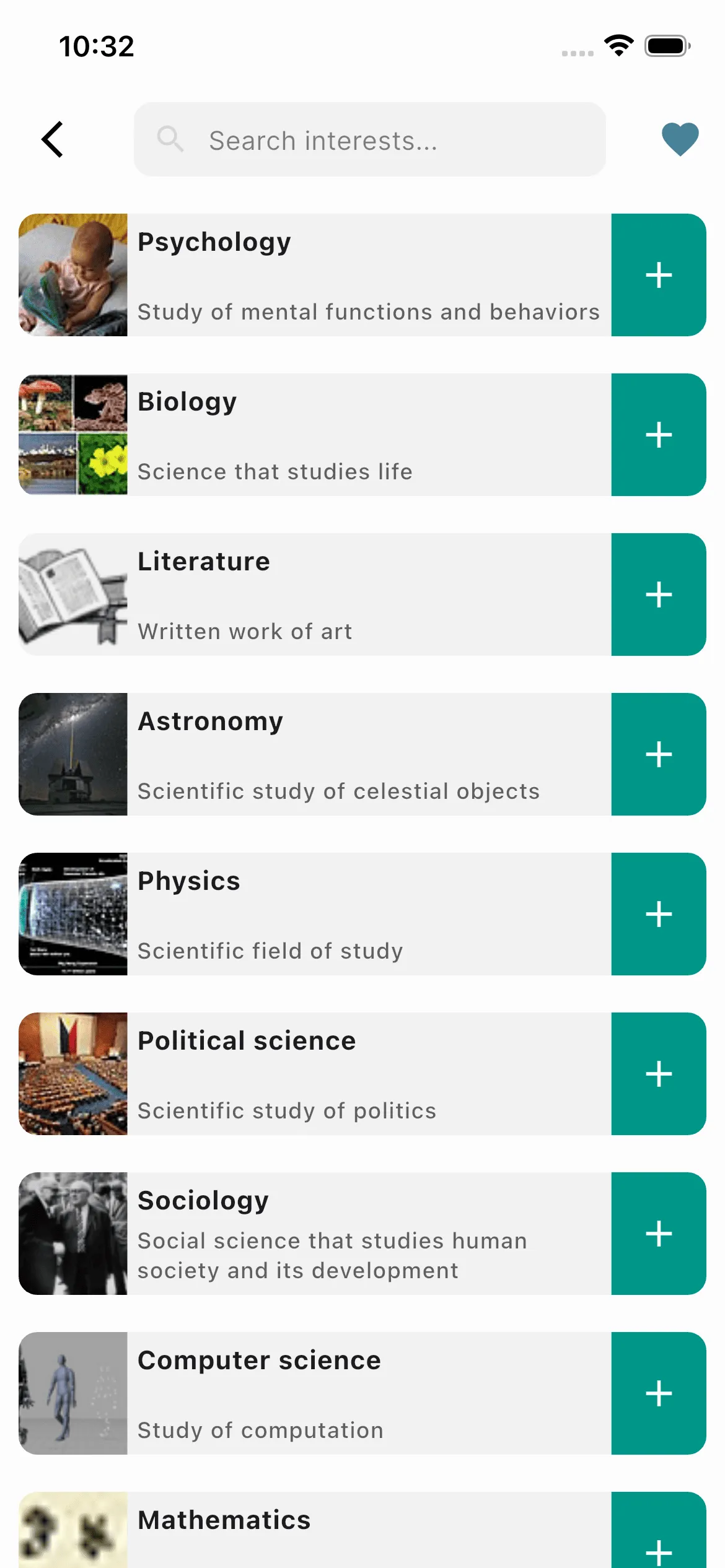 Around topics that you love